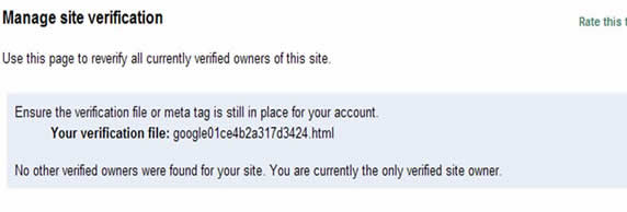 Site Owner Verification